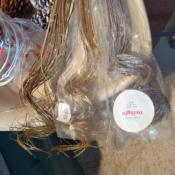 Christmas crafts, acorns, cranberries, twilight & curly sparkles. 4 buckets! - Picture 4 of 5